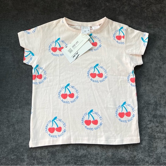 NWT Zara Cherry Top Size 2-3 Years - Picture 1 of 4